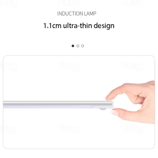 Ultra-thin Smart LED Strip Light Motion Sensor Cabinet Light, Magnetic Rechargeable Human Body Induction Light Strip, Self-Adhesive for Cabinet, Wine Cabinet, Wardrobe
