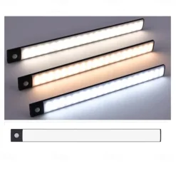 Ultra-Thin Wireless Magnetic Sensor LED Cabinet Lights, Human Body Induction with Rechargeable Wine Closet Light for Indoor Use 10/20/30/40cm