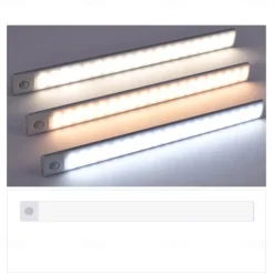 Ultra-Thin Wireless Magnetic Sensor LED Cabinet Lights, Human Body Induction with Rechargeable Wine Closet Light for Indoor Use 10/20/30/40cm