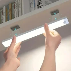 Under Cabinet Light Wireless Motion Sensor LED Light Bar LED Long Sense Light Rechargeable Magnetic Night Light For Corridor Kitchen Cabinet Stairs Hallway Wardrobe Home Room Decoration 1pc