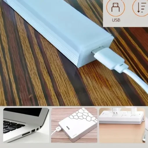 Under Cabinet Light Wireless Motion Sensor LED Light Bar LED Long Sense Light Rechargeable Magnetic Night Light For Corridor Kitchen Cabinet Stairs Hallway Wardrobe Home Room Decoration 1pc