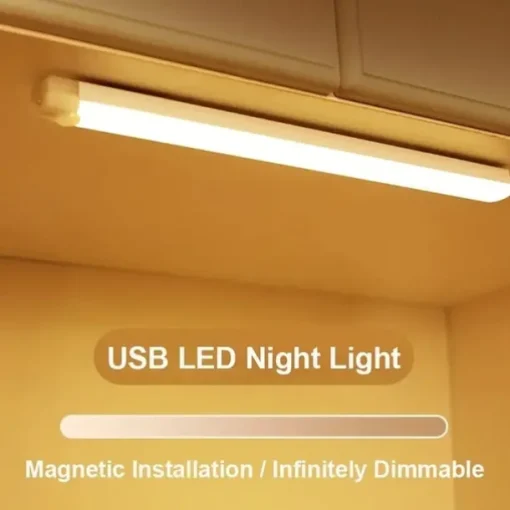 Under Cabinet Light Wireless Motion Sensor LED Light Bar LED Long Sense Light Rechargeable Magnetic Night Light For Corridor Kitchen Cabinet Stairs Hallway Wardrobe Home Room Decoration 1pc