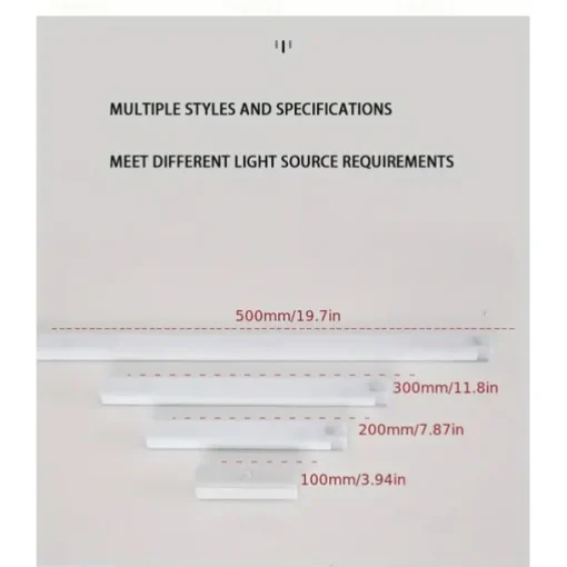 Under Cabinet Light Wireless Motion Sensor LED Light Bar LED Long Sense Light Rechargeable Magnetic Night Light For Corridor Kitchen Cabinet Stairs Hallway Wardrobe Home Room Decoration 1pc