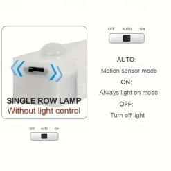 Under Cabinet Light Wireless Motion Sensor LED Light Bar LED Long Sense Light Rechargeable Magnetic Night Light For Corridor Kitchen Cabinet Stairs Hallway Wardrobe Home Room Decoration 1pc