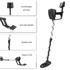 Underground Metal Detector, GTX4030 Underground Metal Detector Handheld Metal Detector Portable Detachable Easy Install Metal Detector High Sensitivity Underground Metal Detector