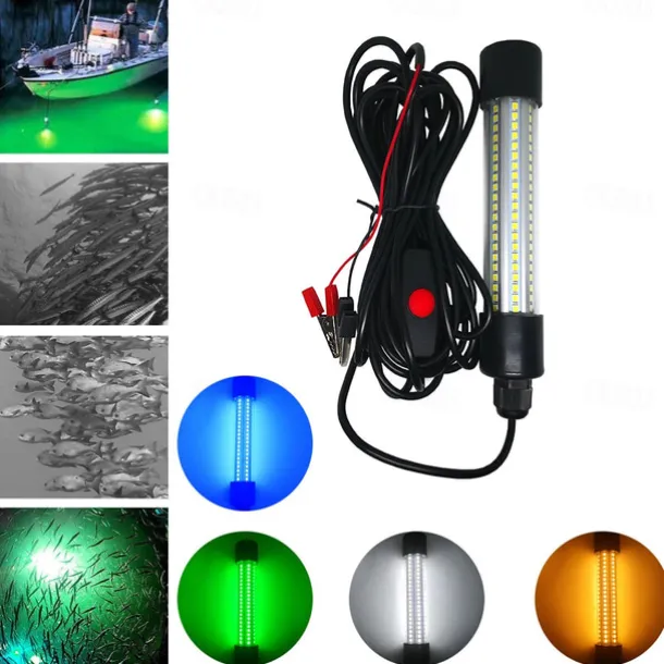 Underwater Fishing Light Submersible Fish Finder Lamp COB LED Innovative Compact Design with 5M Cable 1Pc