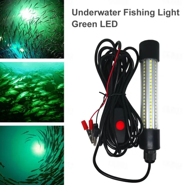 Underwater Fishing Light Submersible Fish Finder Lamp COB LED Innovative Compact Design with 5M Cable 1Pc