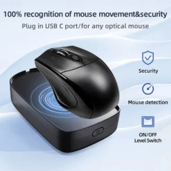 Undetectable Mouse Jiggler 5V 1A Simulate Mouse Mover Wired Wireless Mouse Compatible for Computer Awakening for Keeps PC Active