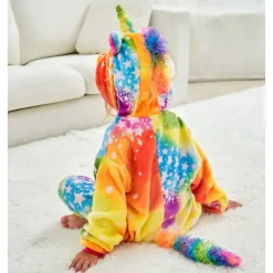Unicorn Carnival Costume Kigurumi Pajamas Nightwear Halloween Group Family Costumes Kid's Adults' Unisex Men and Women Boys and Girls Funny Costume Party Home Wear Christmas Halloween Carnival Easy