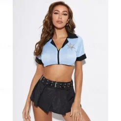 Uniforms Career Costumes Police Woman Halloween Cosplay Costume Outfits Cosplay Sexy Costume Adults' Women's Masquerade Mardi Gras Masquerade Bachelorette Party Easy Halloween Costumes Dress Up