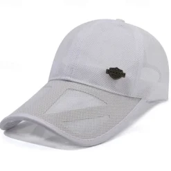 Unisex Baseball Cap Sun Hat Black White Mesh Travel Beach Outdoor Vacation Plain Adjustable Sunscreen Fashion