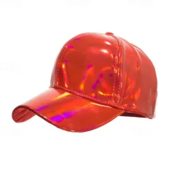Unisex Baseball Cap Sun Hat Black Silver Laser Nonwoven Fashion Casual Minimalism Outdoor Vacation Plain Adjustable Fashion