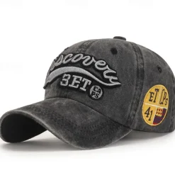 Unisex Baseball Cap Sun Hat Black Red Polyester Washed Casual Minimalism Outdoor Vacation Graphic Letter Adjustable Sunscreen Fashion