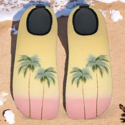 Unisex 3D Alligator Print Water Shoes – Quick-Dry Barefoot Aqua Socks for Beach, Swimming, Surfing & Outdoor Activities