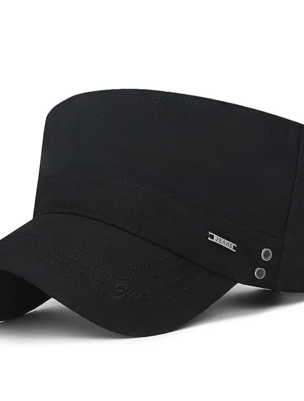 Unisex Flat Cap Baseball Cap Military Cap Cadet Hat Black Dark Navy Polyester Warm Vintage Casual Minimalism Outdoor Vacation Plain Adjustable Sunscreen Fashion