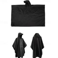 Unisex Hiking Raincoat Outdoor 3 In 1 Waterproof Lightweight Rip-resistant Hiking Outfits Hiking Clothes Spring Autumn / Fall Hoodie Raincoat Rain Poncho PU Leather Solid Color Black Yellow Pink