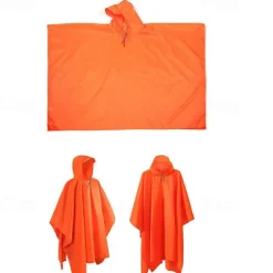 Unisex Hiking Raincoat Outdoor 3 In 1 Waterproof Lightweight Rip-resistant Hiking Outfits Hiking Clothes Spring Autumn / Fall Hoodie Raincoat Rain Poncho PU Leather Solid Color Black Yellow Pink