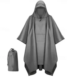 Unisex Hiking Raincoat Outdoor 3 In 1 Waterproof Lightweight Rip-resistant Hiking Outfits Hiking Clothes Spring Autumn / Fall Hoodie Raincoat Rain Poncho PU Leather Solid Color Black Yellow Pink