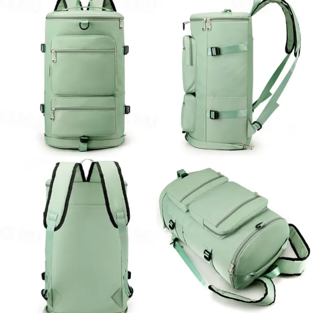 Unisex Large-Capacity Travel Backpack Duffel Bag with Shoe Compartment and Shoulder Strap, Multi-Carry Waterproof Sports Gym Bag for Students, Commuters, Weekend Trips, and Fitness Use