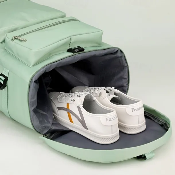 Unisex Large-Capacity Travel Backpack Duffel Bag with Shoe Compartment and Shoulder Strap, Multi-Carry Waterproof Sports Gym Bag for Students, Commuters, Weekend Trips, and Fitness Use