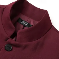 Unisex Lightweight Jacket Casual Jacket Chore Jacket Casual Daily Durable Pocket Spring & Fall Solid / Plain Color Athleisure Standing Collar Regular Black White Wine Dark Blue Jacket