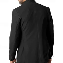 Unisex Lightweight Jacket Casual Jacket Chore Jacket Casual Daily Durable Pocket Spring & Fall Solid / Plain Color Athleisure Standing Collar Regular Black White Wine Dark Blue Jacket