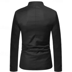 Unisex Lightweight Jacket Casual Jacket Chore Jacket Casual Daily Durable Pocket Spring & Fall Solid / Plain Color Athleisure Standing Collar Regular Black White Wine Dark Blue Jacket