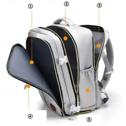 Unisex School Backpack with Laptop Compartment – Water-Resistant Bookbag for Teens and College Students, Ideal for Back to School