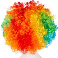 Unisex Short Fluffy Afro Funny Wigs for Halloween,Holiday Party Clown Costume For Carvinal