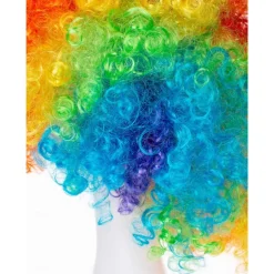 Unisex Short Fluffy Afro Funny Wigs for Halloween,Holiday Party Clown Costume For Carvinal