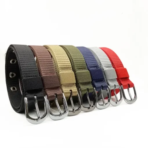 Unisex Tactical Belt Golf Web Belt for Jeans Frame Buckle Black Red Nylon Plain Daily Wear Going out Weekend