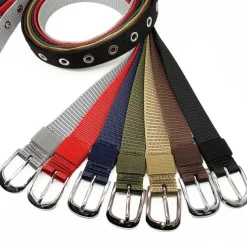 Unisex Tactical Belt Golf Web Belt for Jeans Frame Buckle Black Red Nylon Plain Daily Wear Going out Weekend