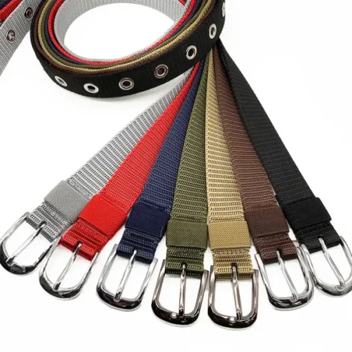 Unisex Tactical Belt Golf Web Belt for Jeans Frame Buckle Black Red Nylon Plain Daily Wear Going out Weekend