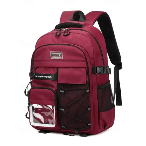 Unisex Waterproof School Backpack with Multi-Pocket Design and Laptop Compartment, Casual Large Capacity Travel Daypack for Students and Commuters