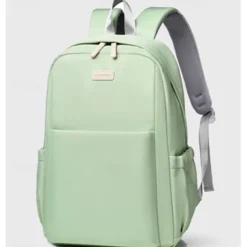 Unisex White Waterproof Laptop Backpack with Padded Compartment, Large Capacity Multi-Pocket School and Travel Bag for College, Work, and Daily Use