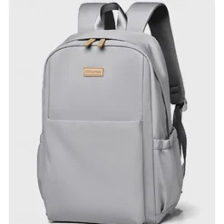 Unisex White Waterproof Laptop Backpack with Padded Compartment, Large Capacity Multi-Pocket School and Travel Bag for College, Work, and Daily Use