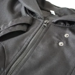 Unisex Winter Coat Winter Jacket Formal Evening Buckle All Seasons Halloween Regular Gothic Men's Clothing[Black] Jacket