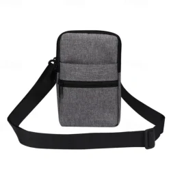 Universal 7.2 inch Denim Phone Case Waist Bag Zipper Bag Waist Hanging Diagonal Cross Bag