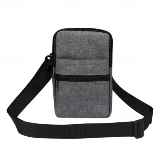 Universal 7.2 inch Denim Phone Case Waist Bag Zipper Bag Waist Hanging Diagonal Cross Bag
