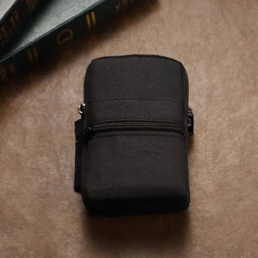 Universal 7.2 inch Denim Phone Case Waist Bag Zipper Bag Waist Hanging Diagonal Cross Bag