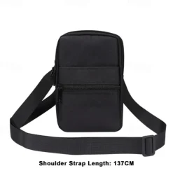 Universal 7.2 inch Denim Phone Case Waist Bag Zipper Bag Waist Hanging Diagonal Cross Bag