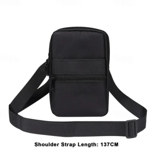 Universal 7.2 inch Denim Phone Case Waist Bag Zipper Bag Waist Hanging Diagonal Cross Bag