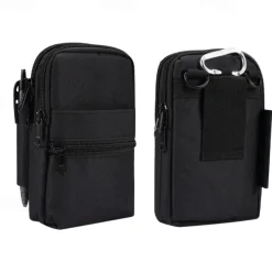 Universal 7.2 inch Denim Phone Case Waist Bag Zipper Bag Waist Hanging Diagonal Cross Bag