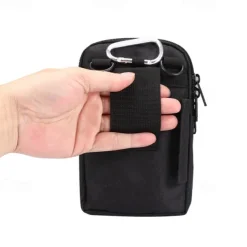 Universal 7.2 inch Denim Phone Case Waist Bag Zipper Bag Waist Hanging Diagonal Cross Bag