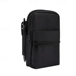 Universal 7.2 inch Denim Phone Case Waist Bag Zipper Bag Waist Hanging Diagonal Cross Bag