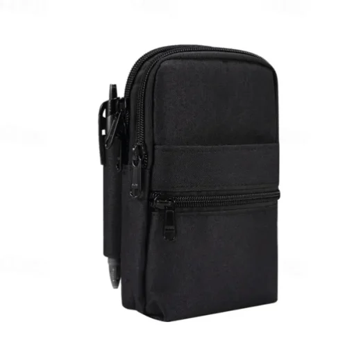 Universal 7.2 inch Denim Phone Case Waist Bag Zipper Bag Waist Hanging Diagonal Cross Bag
