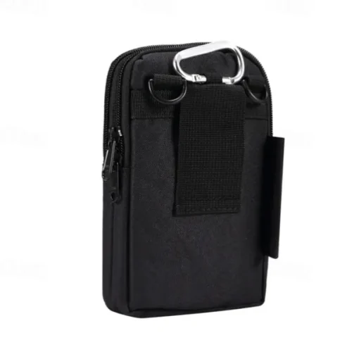 Universal 7.2 inch Denim Phone Case Waist Bag Zipper Bag Waist Hanging Diagonal Cross Bag
