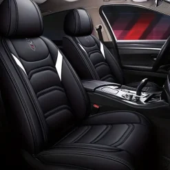 Universal Car Seat Covers Luxury Leather, Full Set High-End Protector, Fits Most Cars, Car Interior Accessories