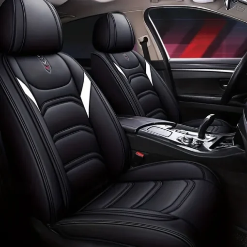 Universal Car Seat Covers Luxury Leather, Full Set High-End Protector, Fits Most Cars, Car Interior Accessories