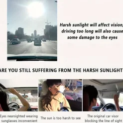 Universal Car Sun Visor Anti-Glare & UV Protection for Safe Driving Anytime Universal Polarized Sun Visor Sunshade